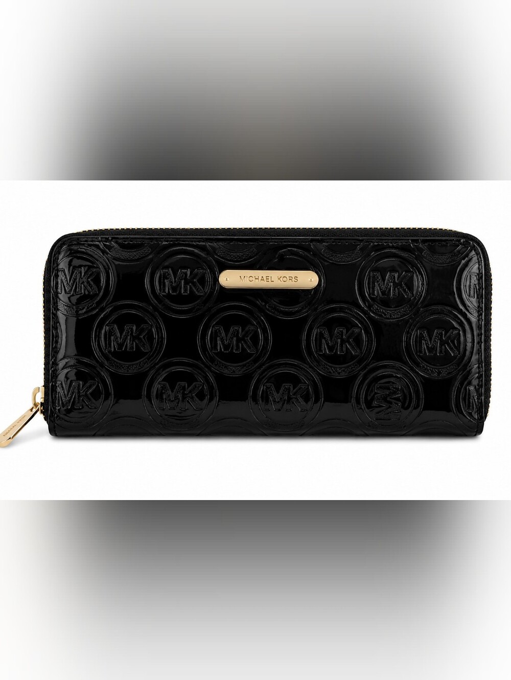 Michael Kors Shiny Black Embossed Wallet